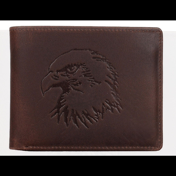 Karla Hanson Men's Leather Wallet with Card Insert Eagle Brown - Picture 3 of 3